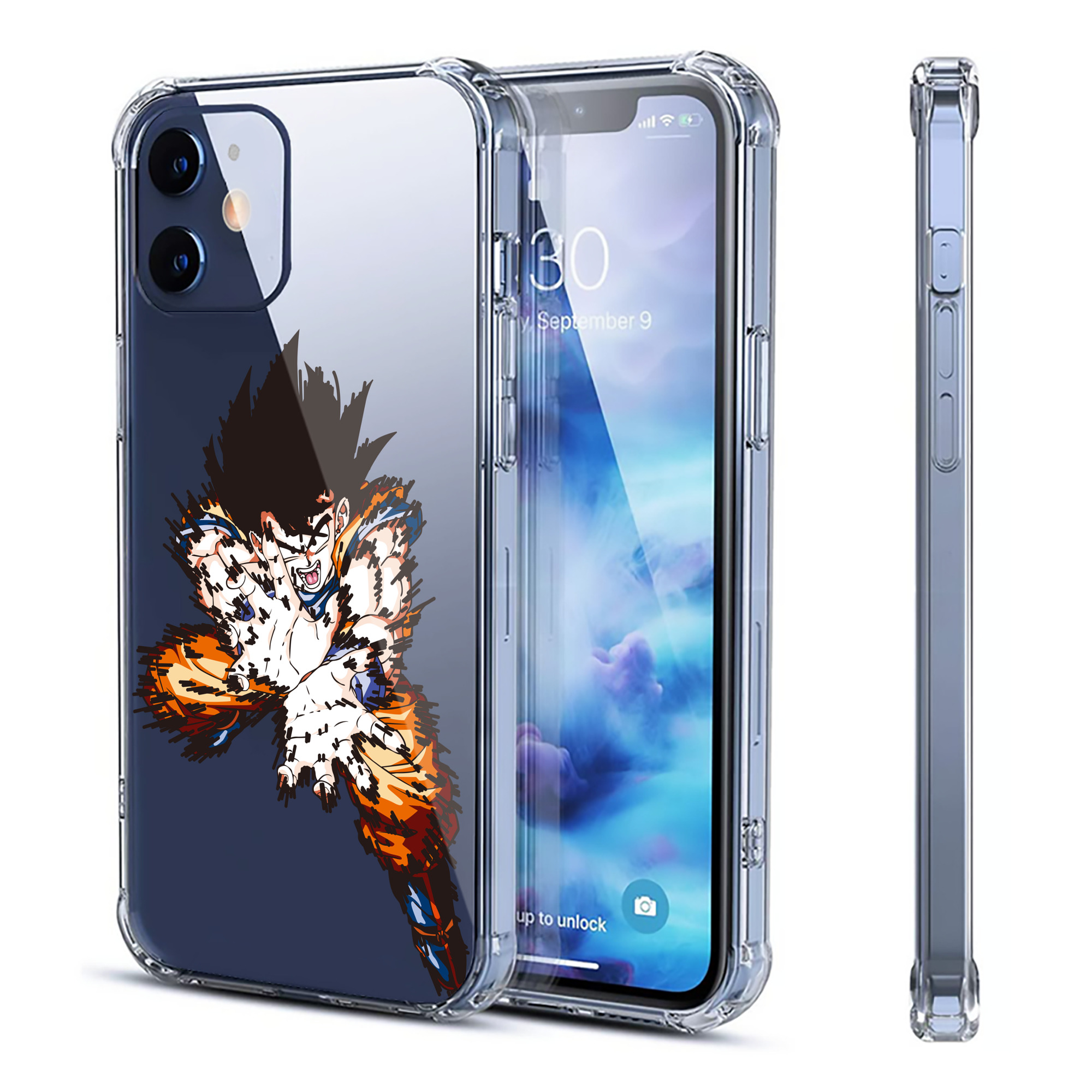 （画像用） ドラゴンボール 孫悟空（そん ごくう）Son Goku カカロット DRAGON BALL Kakarotto 【iPhone 12シリーズ対応】透明スマホケース（クリアソフトケース）